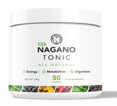 Nagano Tonic supplement bottle with natural ingredients