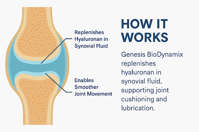 Explanation of how Joint Genesis works to improve lubrication and flexibility