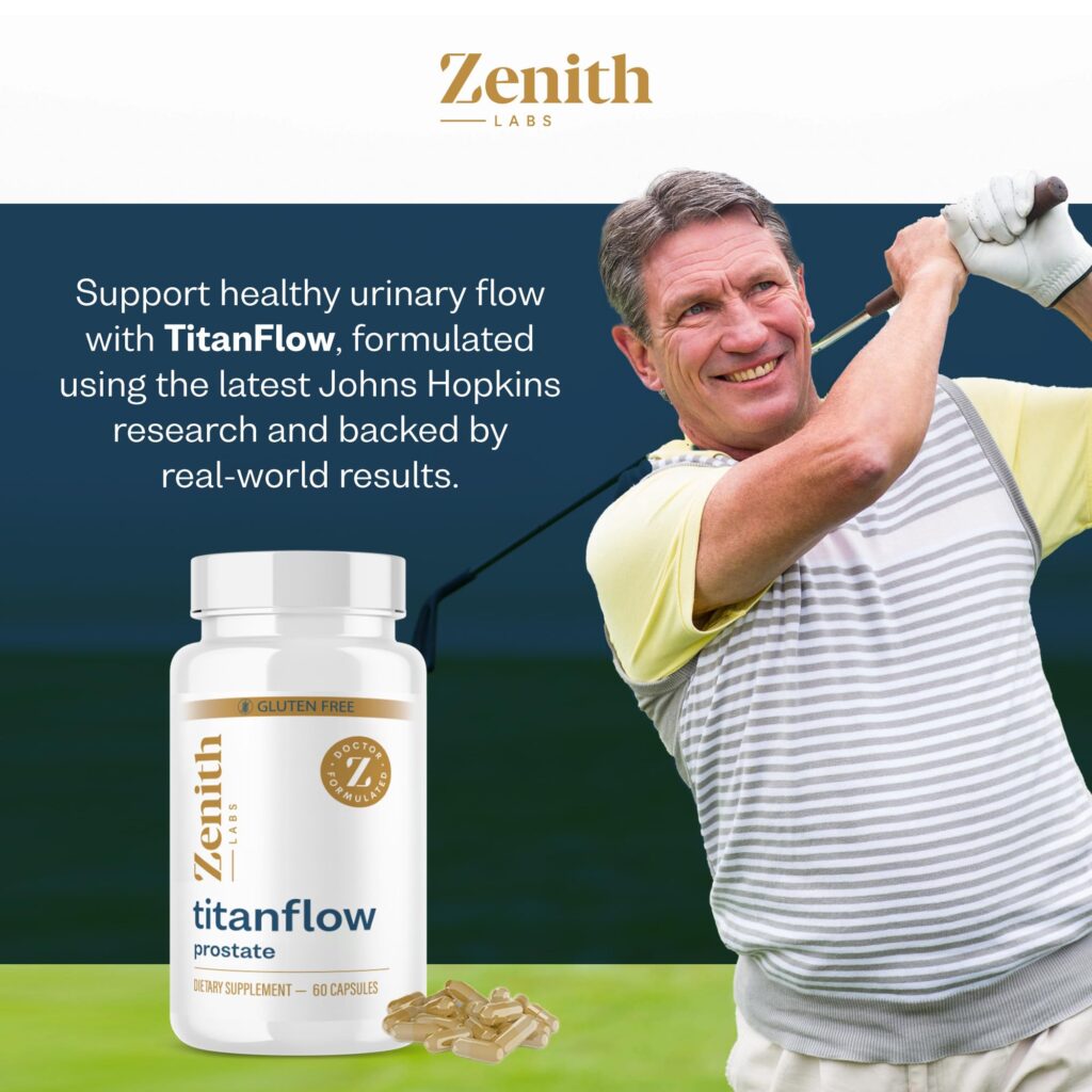 TitanFlow Prostate Support supplement bottle for men