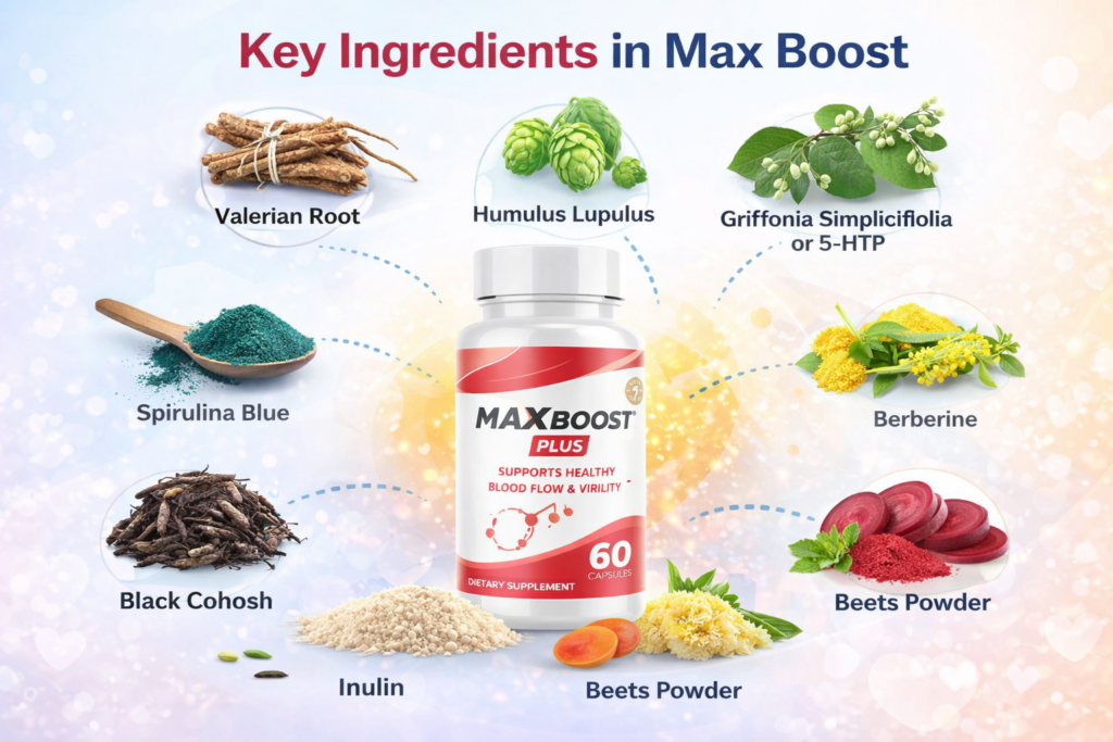 Max Boost Review – Natural Support for Healthy Erections & Male Vitality Natural ingredients used in Max Boost supplement formula