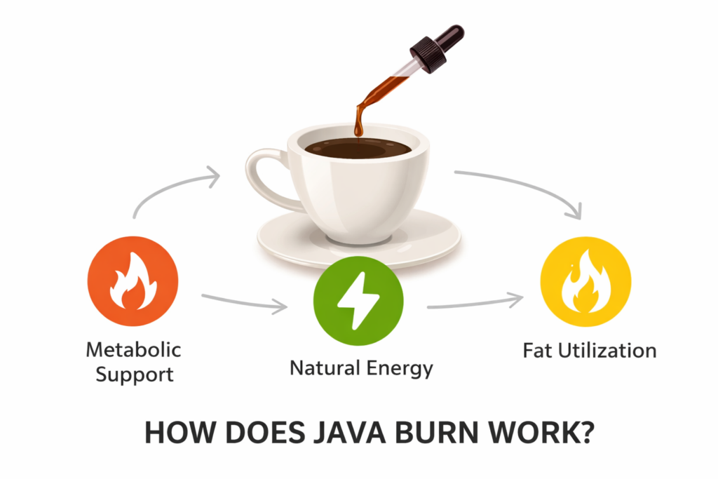 Java Burn Review: A Simple Coffee Add-On for Daily Metabolism Support Illustration showing Java Burn powder mixing with coffee to support metabolism and energy