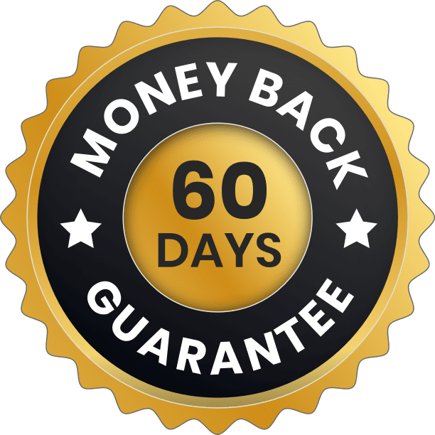 Quietum Plus 60 day money back guarantee badge for customer satisfaction