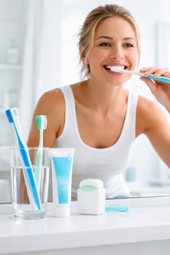 Daily brushing routine to support strong teeth and healthy gums
