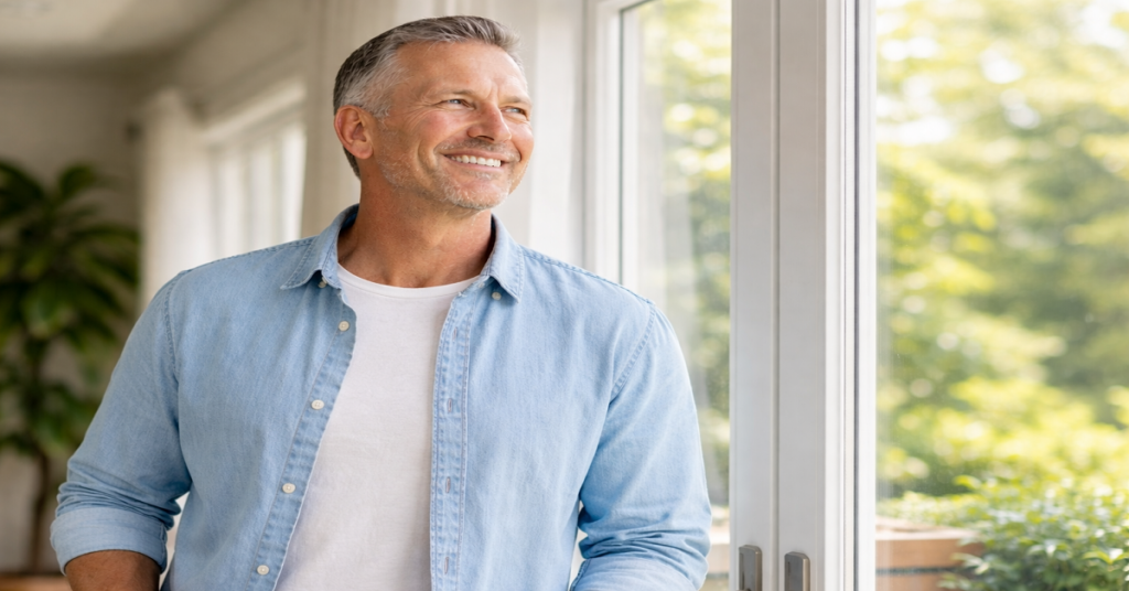Why Prostate Health Is Important for Men Over 40 Middle-aged man focusing on prostate health and overall wellness