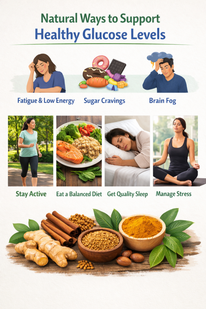 Natural ways to support healthy glucose levels through lifestyle habits